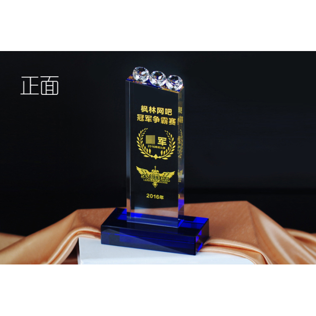 2021 New Design Crystal Award Plaque Customized Engraving Small Diamond Crystal Trophy