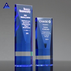 Récompenses d'entreprise personnalisées du trophée de cristal de l'obélisque de qualité K9