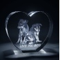 2021 Crystal Blank 3D Laser Hochzeitsgeschenk Herzförmige 3D Foto Kristallblock