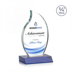 Hot Business Gift Award Trophäe Sandstrahlen Logo abgeschrägt k9 Kristallflamme Trophäe Gravur Kristallglas Trophäe