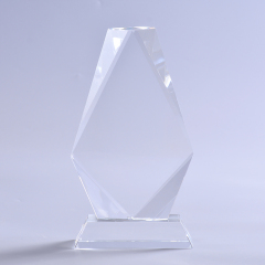 Gravierbare benutzerdefinierte billige kreative viereckige Kristall-Trophäe mit klarer Basis