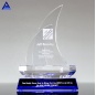 Fine Quality Custom Blue Faceted Crystal Sailboat Leadership Award