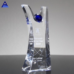 Cristal de trofeo de conquista de placa en blanco de alta calidad Conquest K9 con grabado