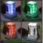3D-Kristallfoto 3D-Kristall-Bildwürfel von Hand geschnitten, personalisiert mit individueller Gravur mit LED-Basis graviertem Kristall