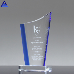 Trophée de cristal d'affaires de conception moderne bon marché de haute qualité K9 Art trophée de cristal cadeau artisanat