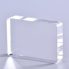 Vente chaude pas cher personnalisé presse-papier en cristal rectangle blanc avec laser 3D pour la faveur des entreprises, cadeau, artisanat, souvenirs