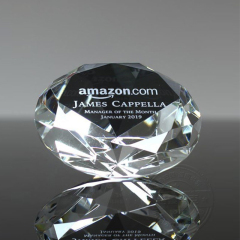 Gravure grands poids de papier Chine trophées pour la vente en gros verre prix 3D bloc forme Cubes cristal diamant trophée