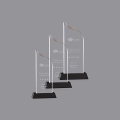 Promocional Venta al por mayor Venta caliente 3D Grabado con láser Placa de premio de cristal y Suministros de trofeos