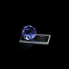 Оптовая дешевая индивидуальная мода Pujiang k9 синий прозрачный алмазный кристалл трофей