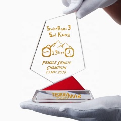 Trophée Crystal Shield Award Médaille Sportive Crystal Award Crystal Trophy Blank