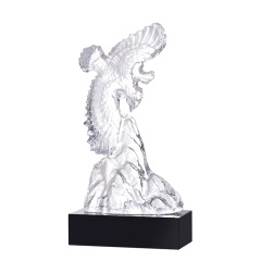 Статуи животных нового элегантного дизайна красивые хрустальные орлы кристаллические для подарка дела