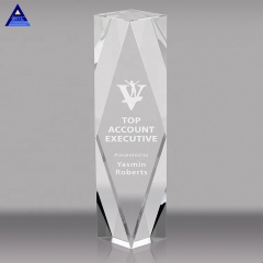 Grabado personalizado 3D grabado con láser Premios de cristal Trofeos Bloque en blanco para regalo de recuerdo de negocios
