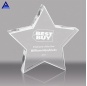 Wholesale crystal glass pentagram custom smiling face five-pointed star crystal glass trophy