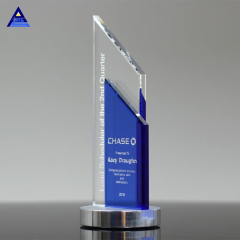 Trophée en verre cristal K9 de gravure de haute qualité en gros avec logo sur mesure