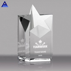 Günstiges optisches benutzerdefiniertes Logo K9 Star Trophy Crystal Awards Star für Heimtextilien