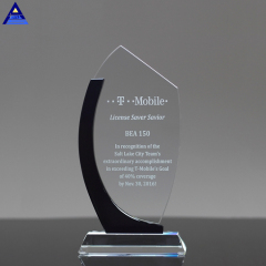 Premio de trofeo de cristal grabado K9 barato creado de alta calidad para regalo de empresa