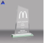 Custom Words Achievement Clear Color Crystal Trophy For Corporate Awards And Gifts