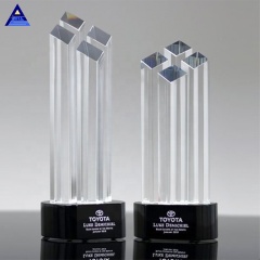 Trophée en cristal de récompense Emory Pinnacle de sublimation personnalisée bon marché pour des cadeaux souvenirs