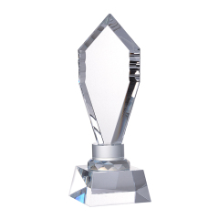 El cristal de encargo del logotipo de la venta superior concede las placas del recuerdo del trofeo con la base clara