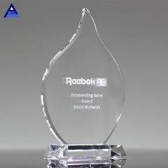 Изготовленная на заказ дешевая высококачественная награда Olympia Clear Flame Crystal для сувенирного события
