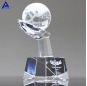 Clear Blank World Map Crystal Hand Globe With Base For Office Gift