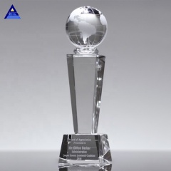 2020 nuevos productos calientes K9 Crystal Glass Globe Award Earth a la venta