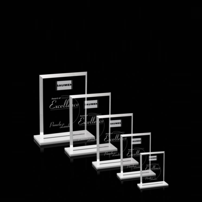Simple Design Blank Door Shape Engraving Memorial Plaques For Souvenir Taekwondo Monument Crystal Glass Trophy Award