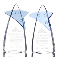 Trofeo de cristal de nuevo diseño 2021, placa de premios de cristal en blanco, trofeo de estrella de cristal
