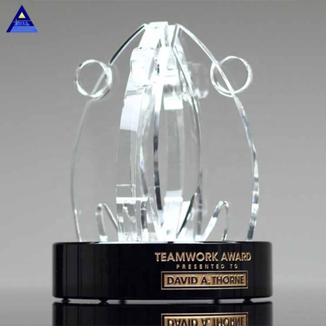 2019 Unique Customized World Teamwork Crystal Award Trophy