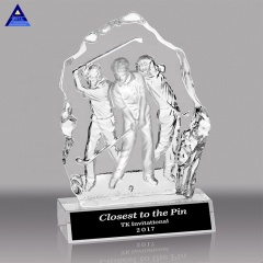 Premio caliente del trofeo del baloncesto del golf del cristal en blanco del fabricante de la venta para el acontecimiento de deportes