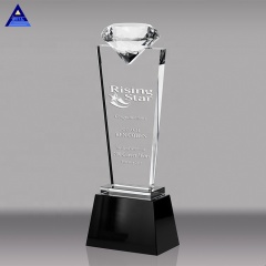 Premios de eventos deportivos de medallas Grammy de cristal de trofeo de cristal de diamante colorido personalizado