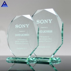 Pujiang Factory Supply Schild achteckige Jadeglas-Auszeichnungen/Günstige Glas-Trophäen-Auszeichnung im Großhandel/Glasrohling-Medaille
