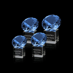Venta al por mayor personalizado rojo K9 decoración tridimensional claro transparente diamante cristal premio