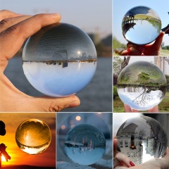 Sphère en verre cristal transparent de taille 80mm Boule en verre cristal clair K9