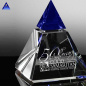 Custom Engraved Blue Majestic Crystal Pyramid Trophy