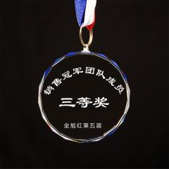 K9 Crystal Medal Cheap Wholesale Customized Crystal Glass Medals For Business Gift