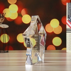 K9 Hochzeit Souvenir Geschenk Kristallglasblock/Kristallsternförmiger Briefbeschwerer Crystal Star Trophy Award