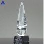 Custom Crystal Pillar Monumental Globe Obelisk Trophy for Majestic Business Awards