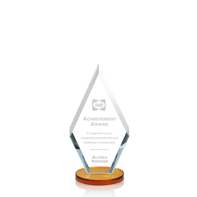 Wholesale Custom Clear k9 Colored Base Diamond Fashion Custom Crystal Award