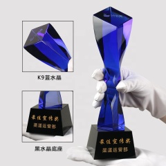Crystal Clock Crystal Award Et Trophées Trophée De L'horloge En Cristal