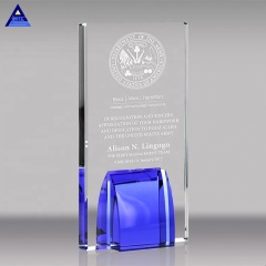 2020 nuevo trofeo de cristal en blanco de sublimación personalizado barato de China