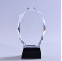 Custom Design High Quality Best Selling Crystal Clear Oscar Award Trophy With Black Base