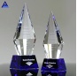 Beauty Best Design Clear Triangle Executive Diamond Crystal Award Trophy With Base