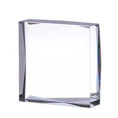 Les blocs de souvenir utilisent le presse-papier en verre en cristal carré gravé au laser 3D pour la société