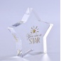 Модные оптовые индивидуальные прозрачные хрустальные пресс-папье в форме звезды для украшения стола