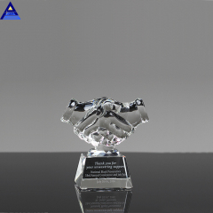 Premio de cristal en blanco del apretón de manos vendedor caliente de la fábrica de la venta al por mayor 2019 directamente