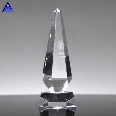 Venta caliente Corporation Business Pilar de excelente trofeo de premio de cristal