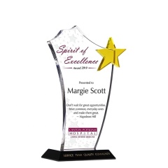 Premios de cristal de trofeo de placa de estrella en blanco de cristal personalizado de nuevo diseño