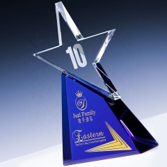 Nouveau Design 3D Blank Top Star Diamond Honor Star Crystal Trophy