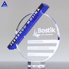 Approvisionnement d'usine Différents Types Cristal Bleu Dynamix Award Trophée Décoration De La Maison Cristal Pour La Vente En Gros